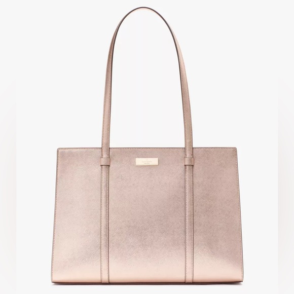 Kate Spade Kenzie Limited Edition Large Metallic Rose Gold Tote - NEW with tags - Picture 1 of 9